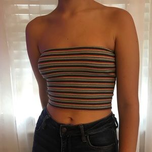 Brandy Melville rainbow tube top